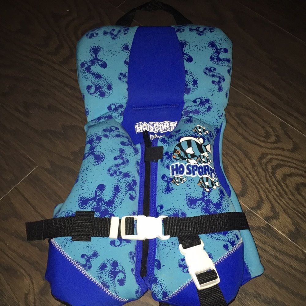 Beautiful blue HO Sports Infant Life Jacket preserver swimming pool friendly